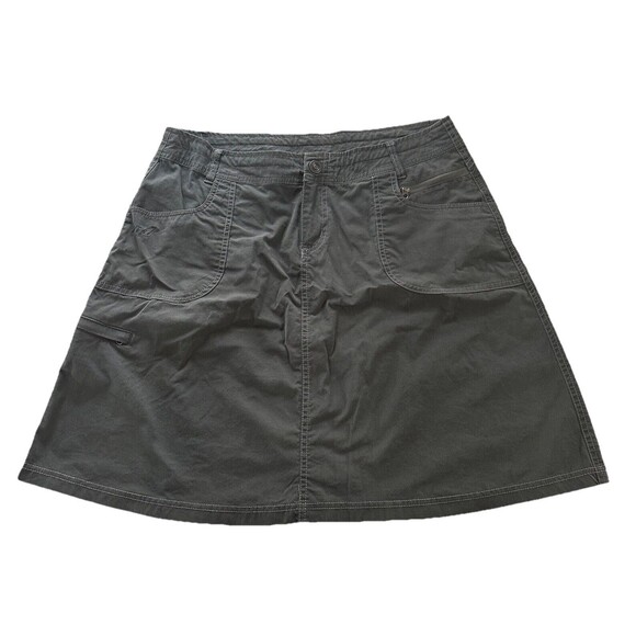 Kuhl Dresses & Skirts - Kuhl Skirt Womens 12 Gray Vala A Line Cargo Cotton Blend Hiking Outdoors Ladies